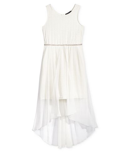 Crystal Doll High-Low Overlay Tank Dress, Big Girls (7-16)