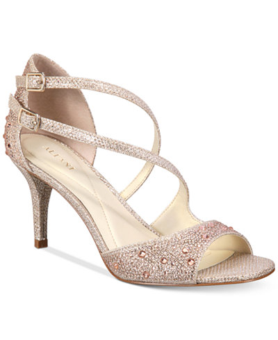 Alfani Women&#39;s Cremena Asymmetrical Evening Sandals, Only at Macy&#39;s - Sandals - Shoes - Macy&#39;s