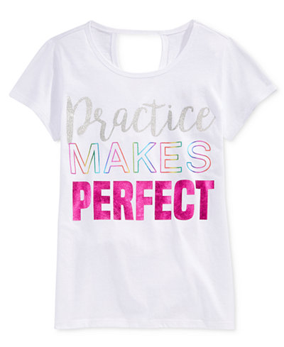 Ideology Practice Makes Perfect Graphic-Print T-Shirt, Big Girls (7-16), Only at Macy's
