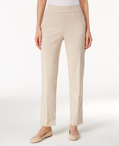 Alfred Dunner Pull-On Slim-Leg Pants