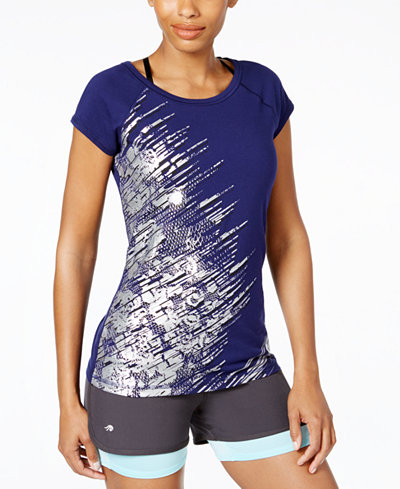 Ideology Metallic Graphic T-Shirt, Only at Macy's