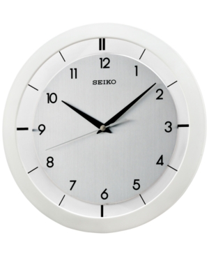 UPC 029665159854 product image for Seiko White Resin Wall Clock | upcitemdb.com