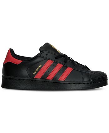 Little boys' superstar casual sneakers from finish top line