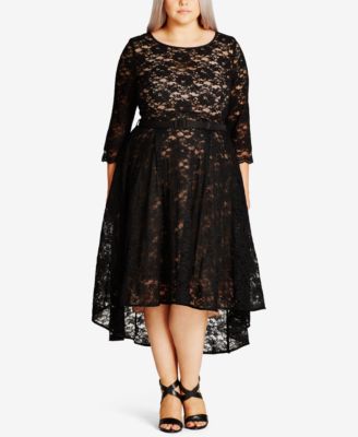 City Chic - Trendy Plus Size Lace Midi Dress