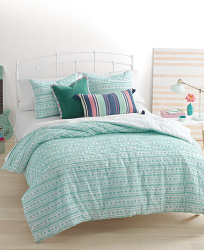 CLOSEOUT! Whim by Martha Stewart Collection On The Dot Seafoam 3 Piece Comforter Sets, Only at Macy's