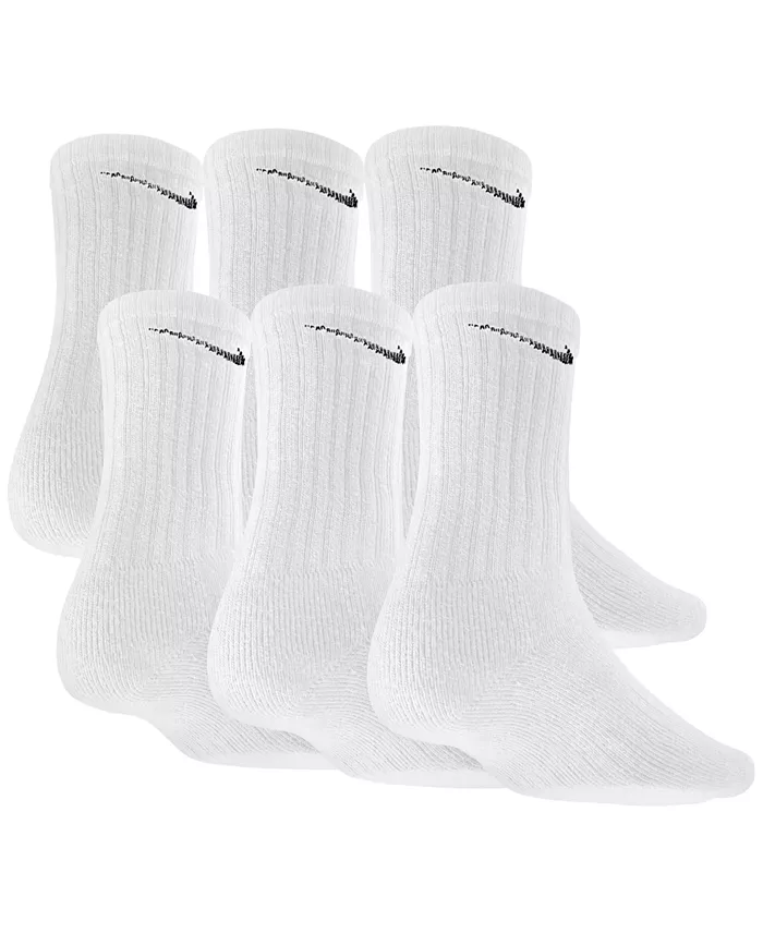 Unisex Everyday Cushioned Cotton Crew Socks, 6-Pack - thumbnail 2