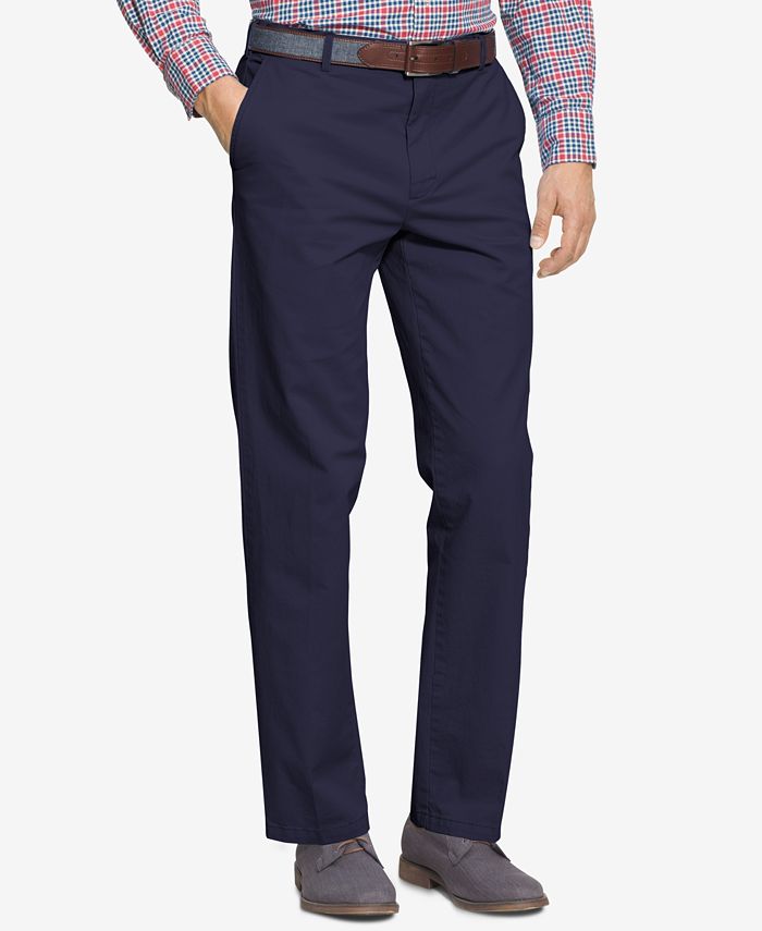 IZOD Men's Saltwater Stretch FlatFront Chino Pants Macy's
