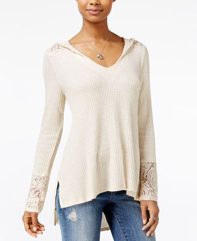 American Rag Hooded High-Low Sweater, Only at Macy's