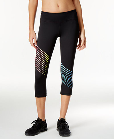 Ideology Striped Cropped Leggings, Only at Macy's