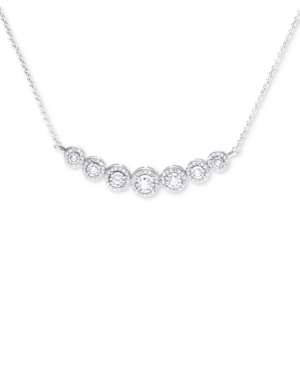 image of Diamond Miracle Plate Statement Necklace (1/2 ct. t.w.) in Sterling Silver