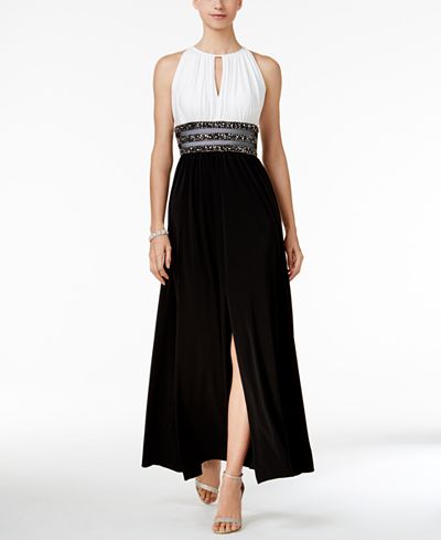 keyhole halter gown
