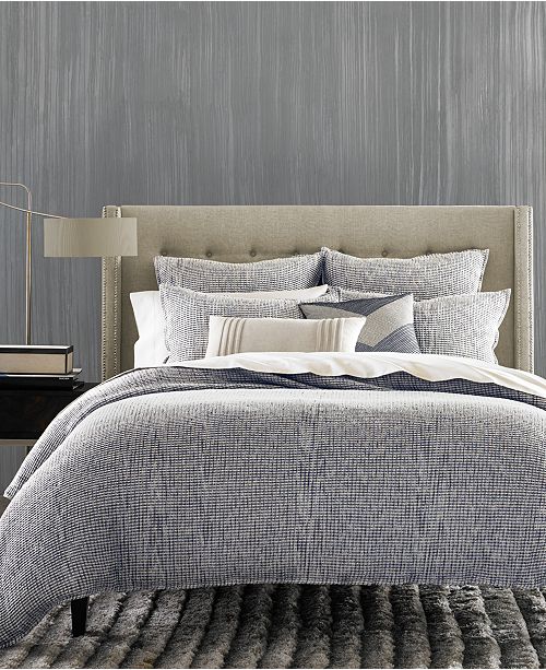 Hotel Collection Closeout Waffle Weave Chambray Full Queen Duvet