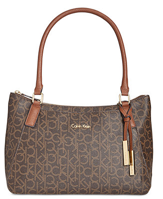 Calvin Klein Monogram Satchel - Handbags & Accessories - Macy&#39;s