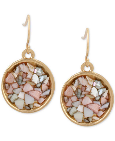Kenneth Cole New York Gold-Tone Multicolor Stone Drop Earrings