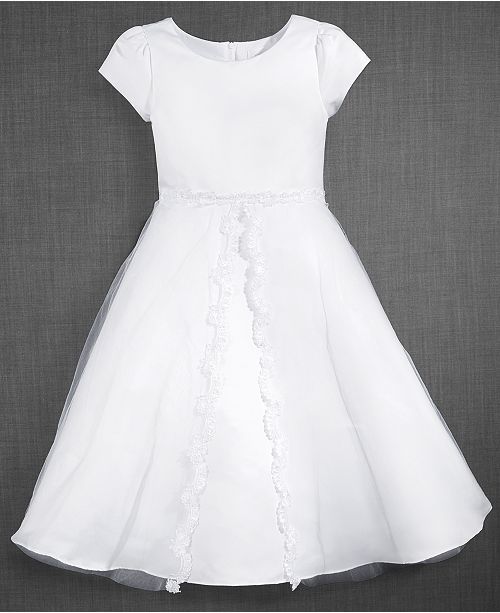 Us Angels Blush By Lace Trim Communion Dress Big Girls 7 16