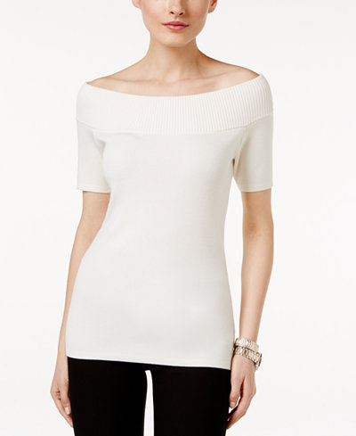 NY Collection Off-The-Shoulder Sweater