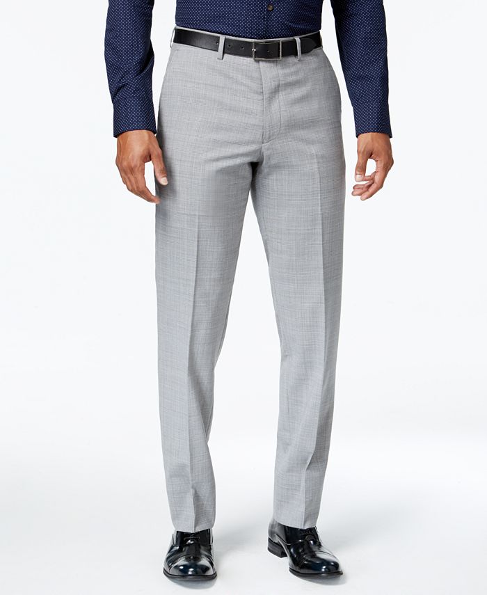 Vince Camuto Men's Slim-Fit Tonal Plaid Light Gray Suit - Macy's