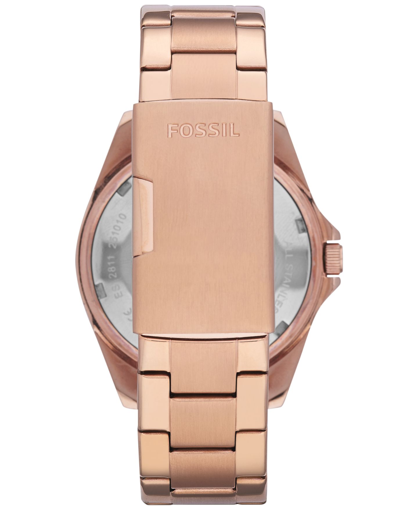 Женские часы Fossil Riley Rose Gold Plated Stainless Steel Bracelet Watch 38mm — фото 3