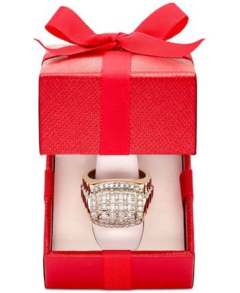 Macy s Men s Diamond Cluster Two Tone Ring 1 ct. t.w. in 10k