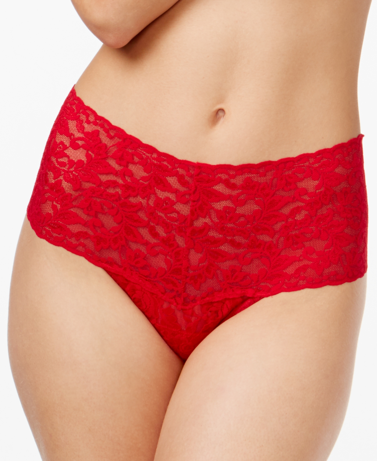 Women's Retro Thong Panty - Naples Red