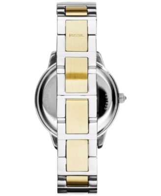 Fossil Women's Jesse Two Tone Stainless Steel Bracelet Watch 34mm ES2409
