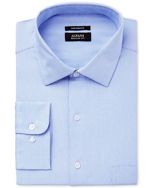 Alfani Men's Classic Fit Performance Twill Textured Dress Shirt