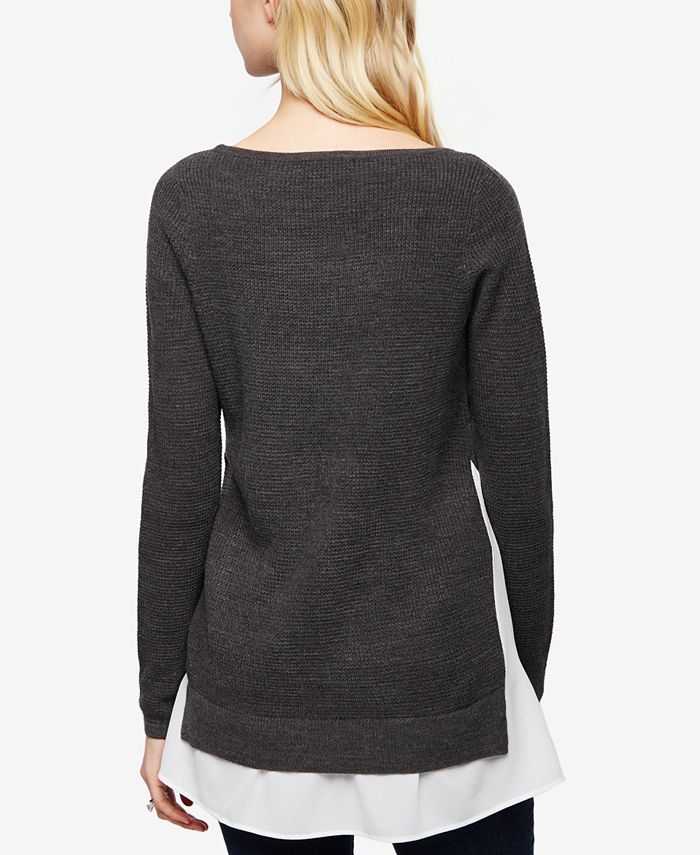 Design History Maternity Layered-Look Sweater - Macy's