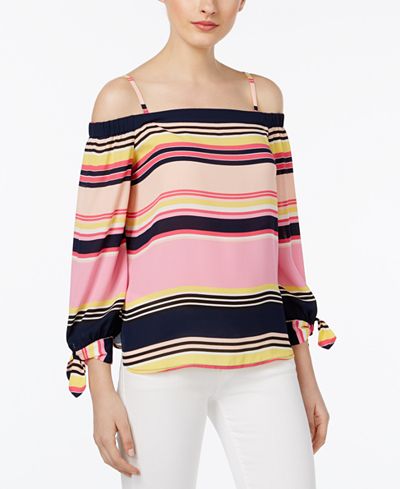 INC International Concepts Off-The-Shoulder Tie-Cuff Top, Only at Macy's