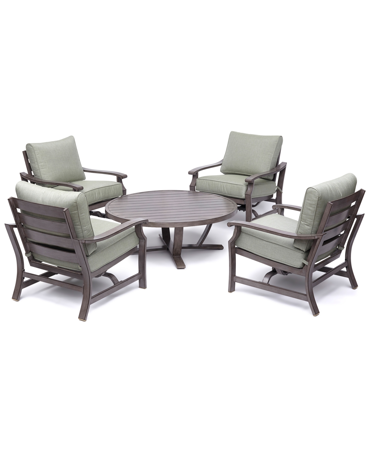 Furniture Tara Aluminum Outdoor 5pc. Seating Set (48" Round Table & 4