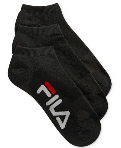 Fila Women's 3-Pk. No-Show Side Logo Socks