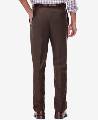 Men's Eclo Stria Classic Fit Flat Front Hidden Expandable Dress Pants