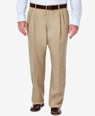 Haggar - Big and Tall Dress Pants, Pleated Micro