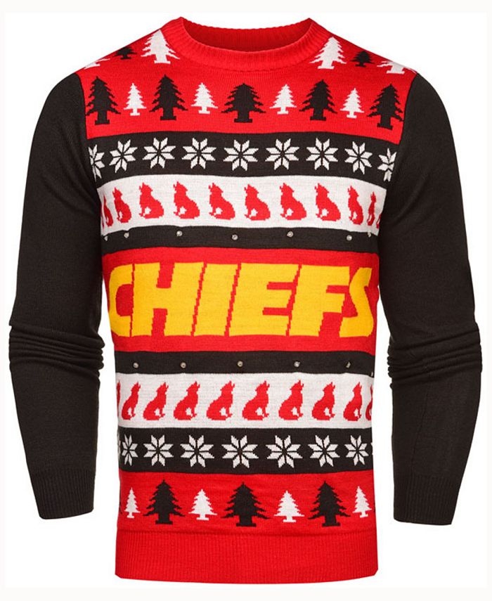 Forever Collectibles Men s Kansas City Chiefs Light Up Ugly Crew
