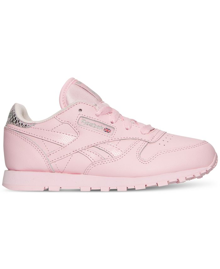 Reebok Little Girls' Classic Leather Casual Sneakers from Finish Line ...