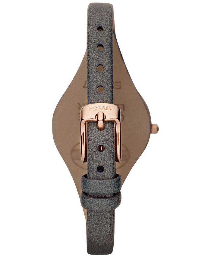 Fossil Women's Ash Gray Leather Strap Watch 32mm ES3077 Macy's