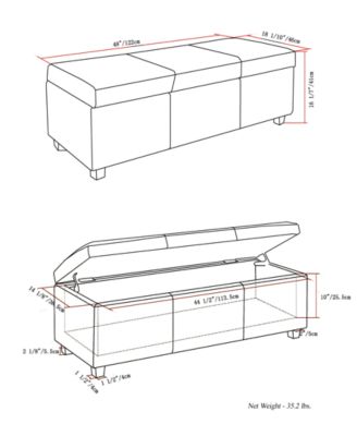 Easton Faux Leather Rectangular Storage Ottoman