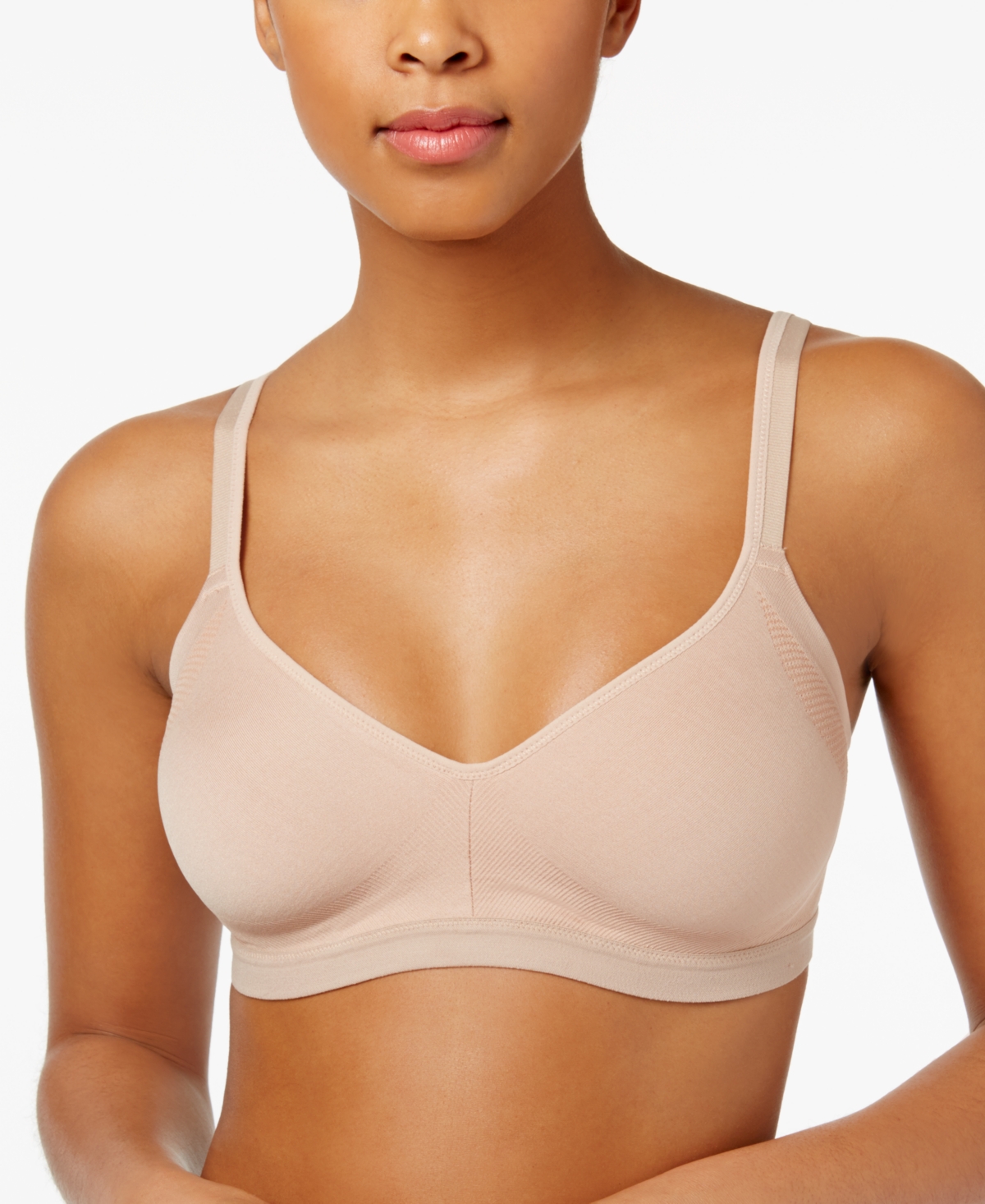 WARNER'S WARNERS EASY DOES IT UNDERARM-SMOOTHING WITH SEAMLESS STRETCH WIRELESS LIGHTLY LINED COMFORT BRA RM3 