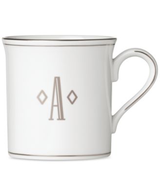 Lenox - Federal Platinum Monogram Block Mug