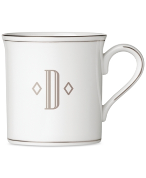 Lenox Federal Platinum Monogram Mug Block Letters