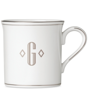 Lenox Federal Platinum Monogram Mug Block Letters