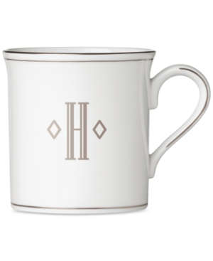 Lenox Federal Platinum Monogram Mug Block Letters