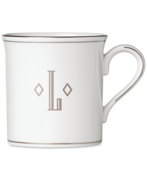 Lenox Federal Platinum Monogram Mug Block Letters
