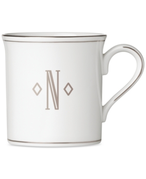 Lenox Federal Platinum Monogram Mug Block Letters