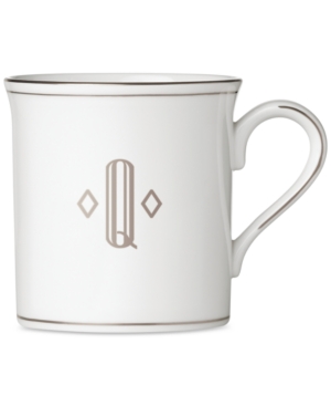 Lenox Federal Platinum Monogram Mug Block Letters