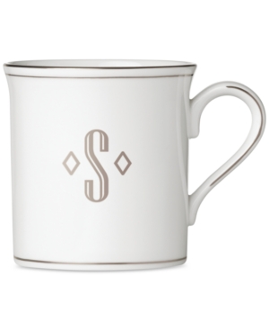 Lenox Federal Platinum Monogram Mug Block Letters