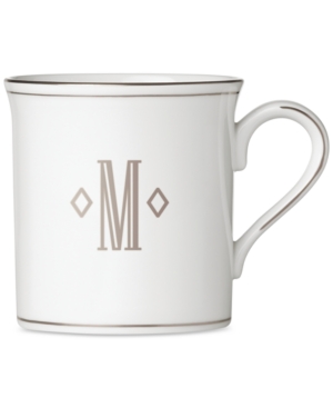 Lenox Federal Platinum Monogram Mug Block Letters