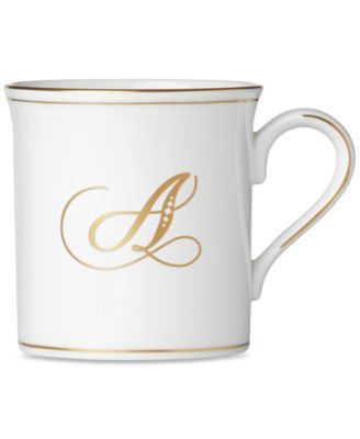 Lenox - Federal Gold Monogram Script Mug