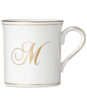 Lenox Federal Gold Monogram Mug Script Letters
