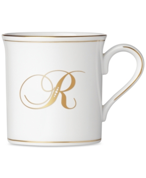 Lenox Federal Gold Monogram Mug Script Letters