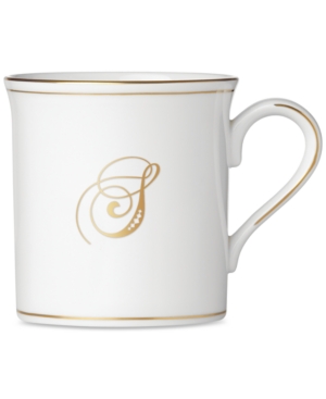Lenox Federal Gold Monogram Mug Script Letters